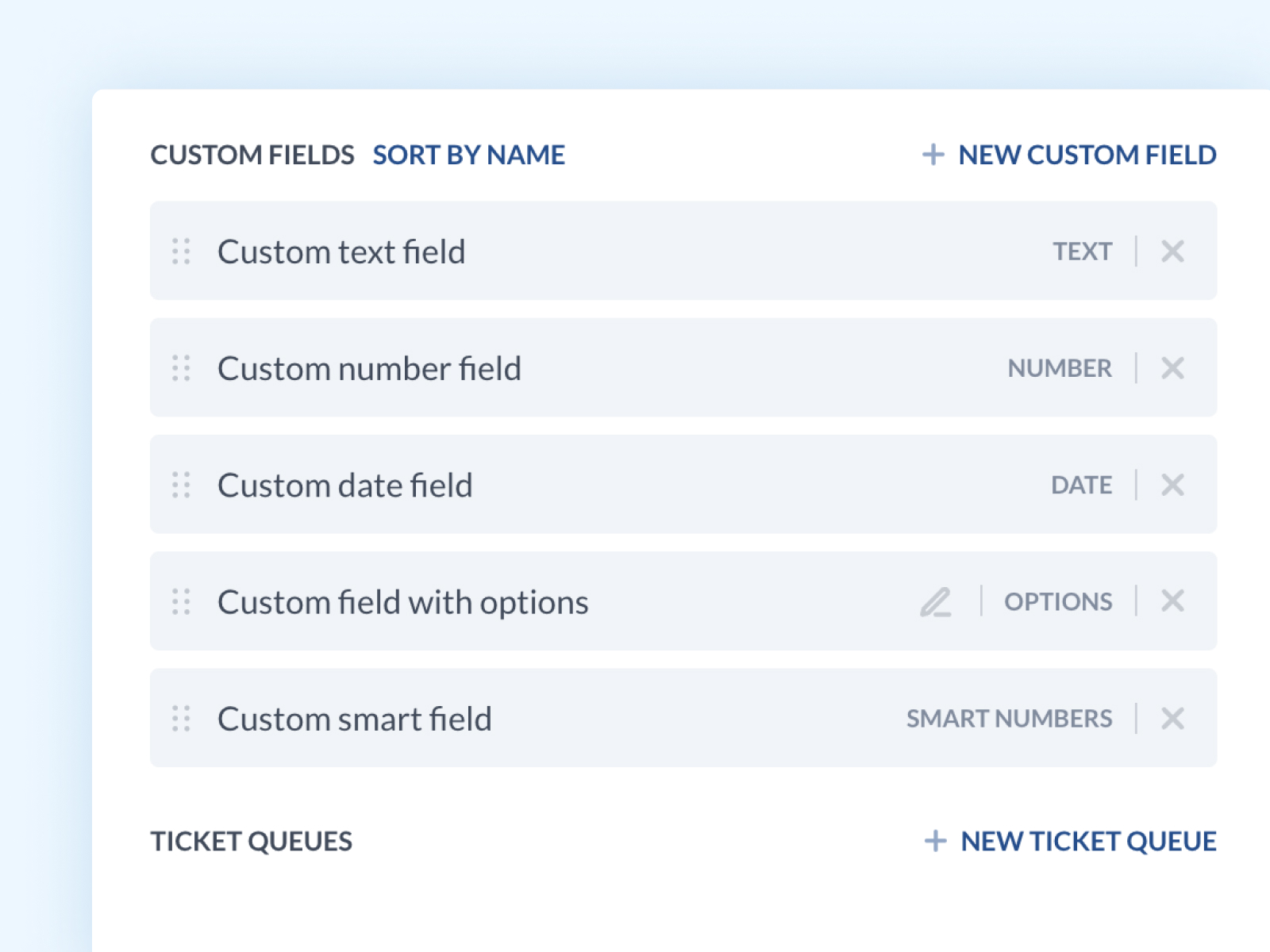 Custom fields