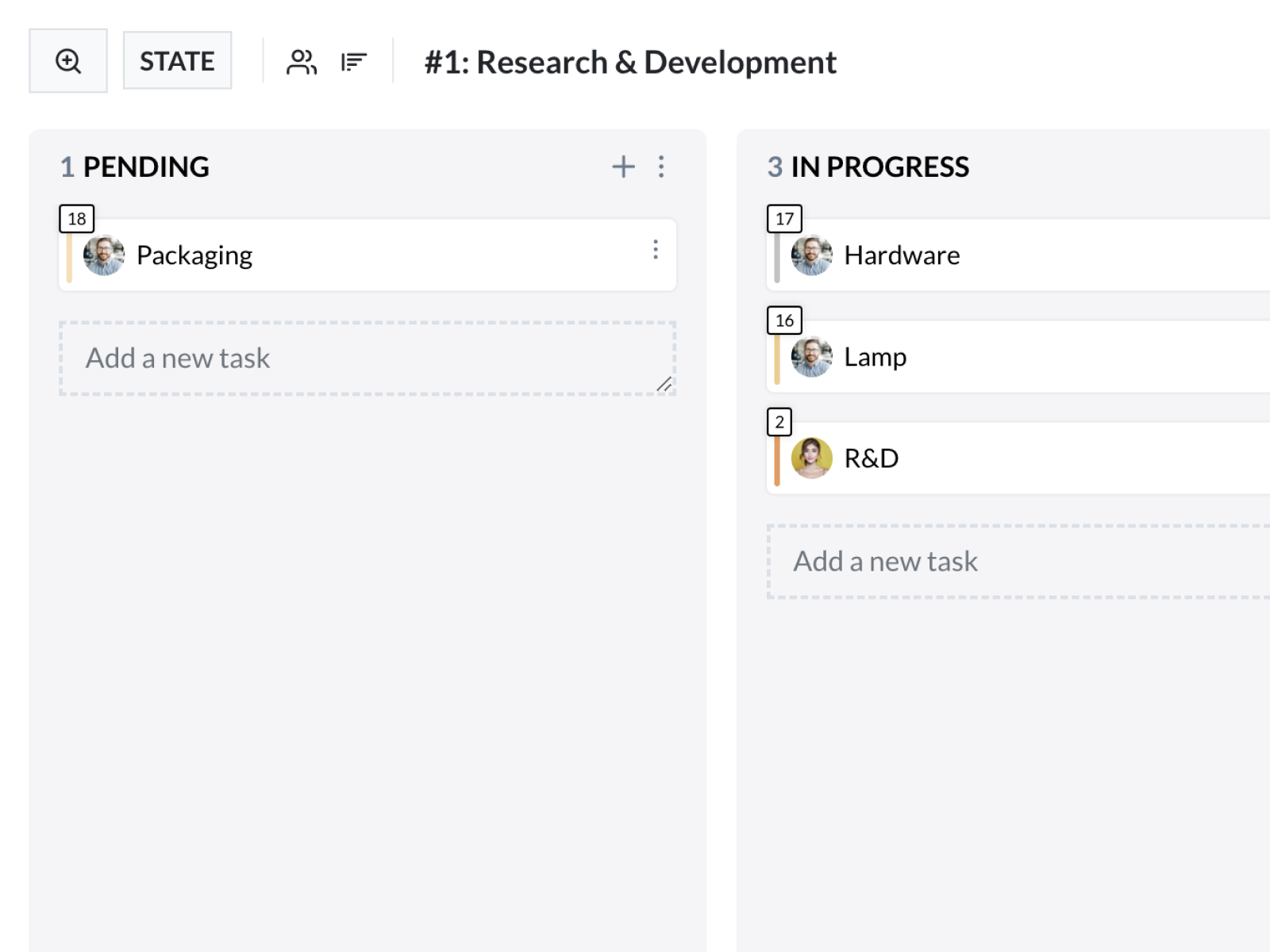 Kanban-visning